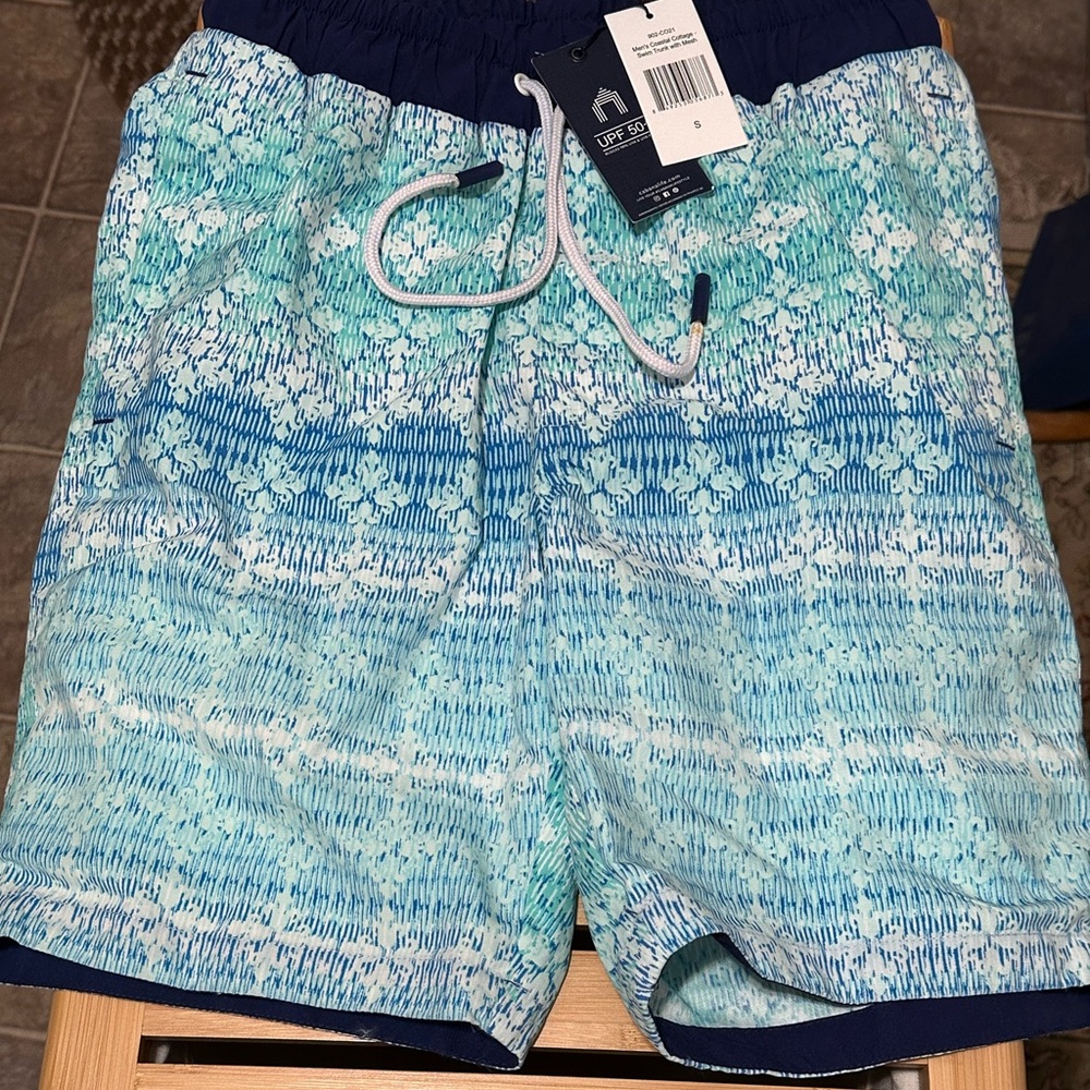 Cabana Life Men’s Coastal Cottage Swim Trunks - Size S